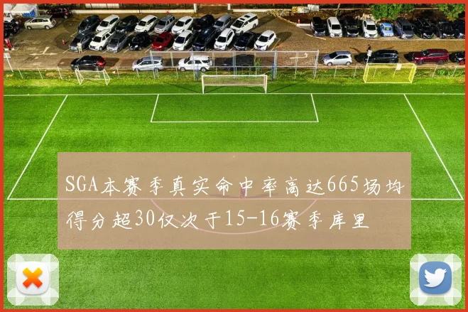 SGA本赛季真实命中率高达665场均得分超30仅次于15-16赛季库里